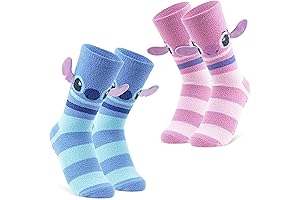 Stitch Slippers, Dreamy Pink Stitches on Super Soft Socks