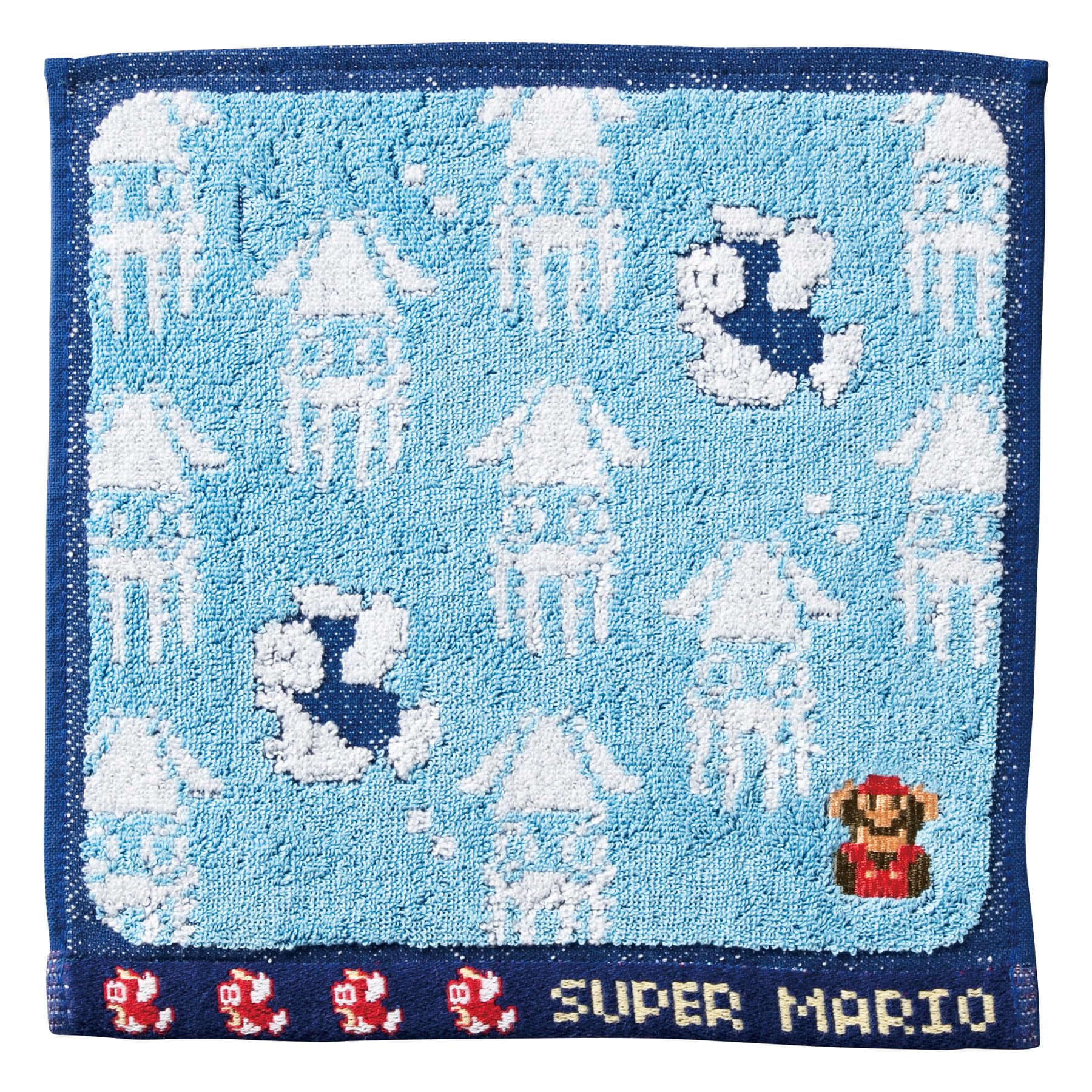 Amazon｜丸眞 ハンドタオル ミニタオル 任天堂 マリオ 水中ステージ 綿