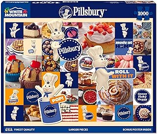 Pillsbury Puzzle 1000 Piece Baking Collage Jigsaw Puzzles for Adults and Women