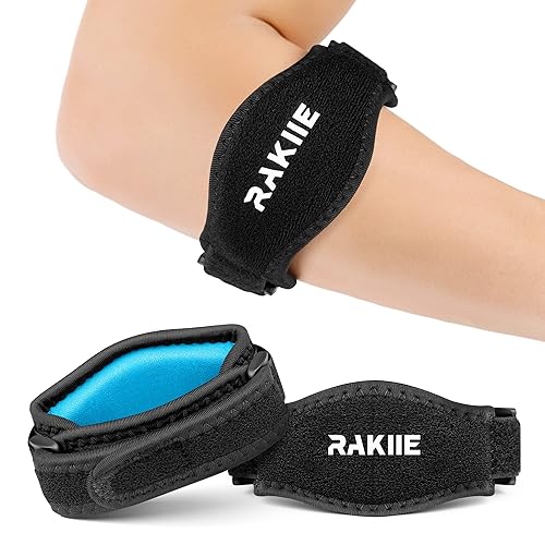 Rakiie Codera de codo para tendinitis alivio ajustable de codo de golf y tenis para hombres y mujeres