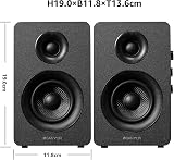Sanyun SW208 Casse da Scaffale Attive Bluetooth 5.0 3”, DAC 24 bit - 2