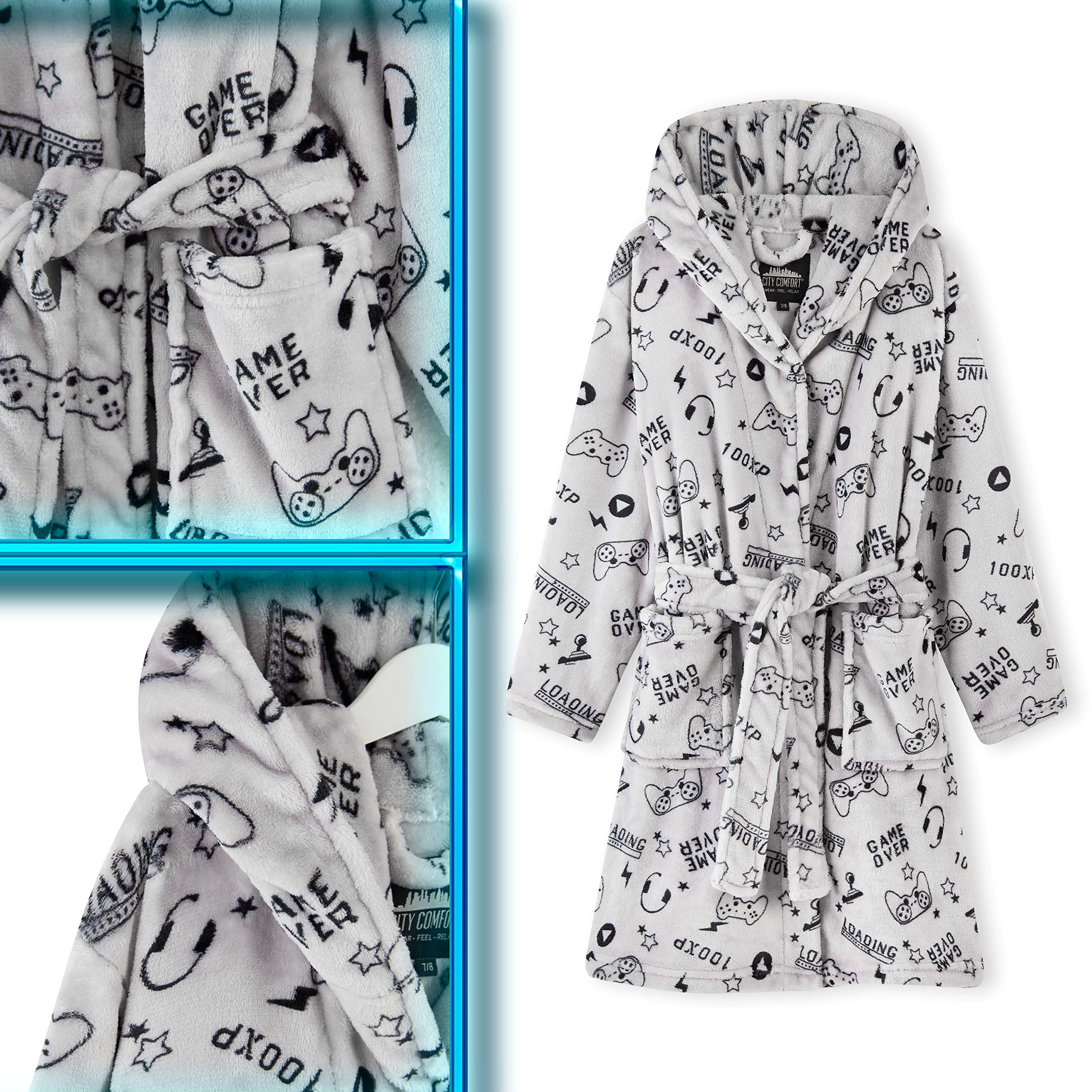 CityComfort Robe De Chambre Enfant - Gamer - Garçon