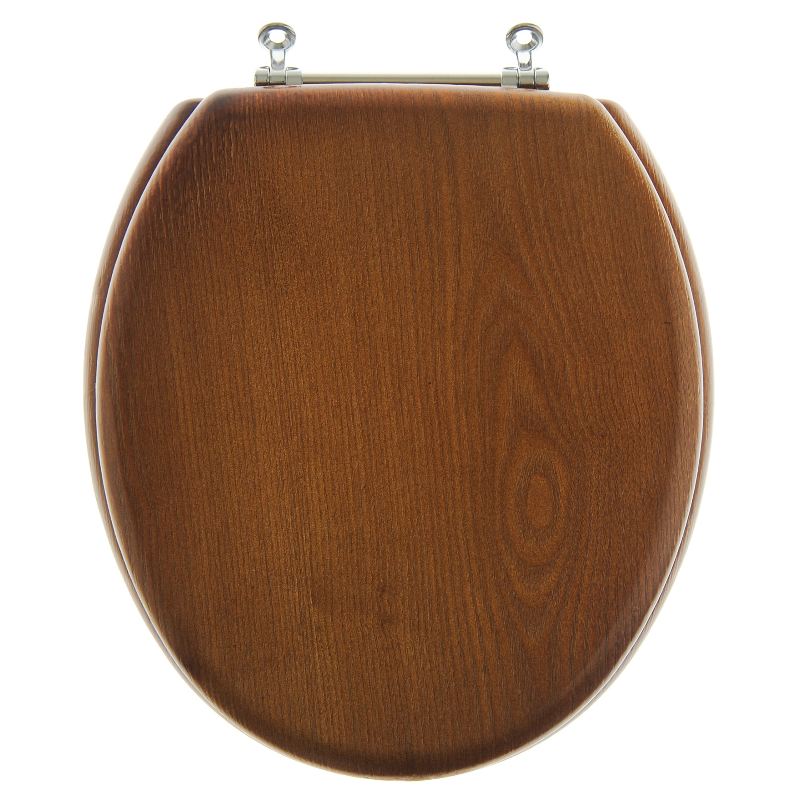Luxury Real Wood Veneer Toilet Seat 16.5" Standard Round Walnut By Unity (Walnut)