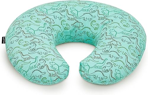 Dream On Me Beeboo - Almohada de lactancia y posicionador, almohada de lactancia materna y lactancia, funda de almohada extraíble y lavable, tela