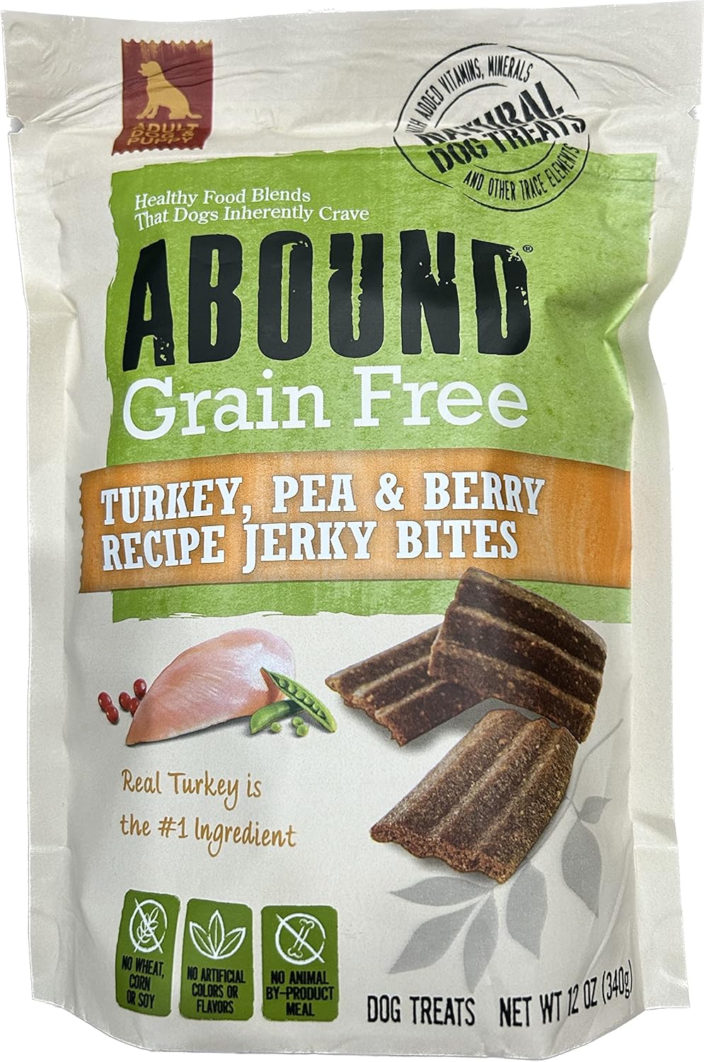 Abound Grain Free Turkey, Pea, & Berry Jerky Bite Dog