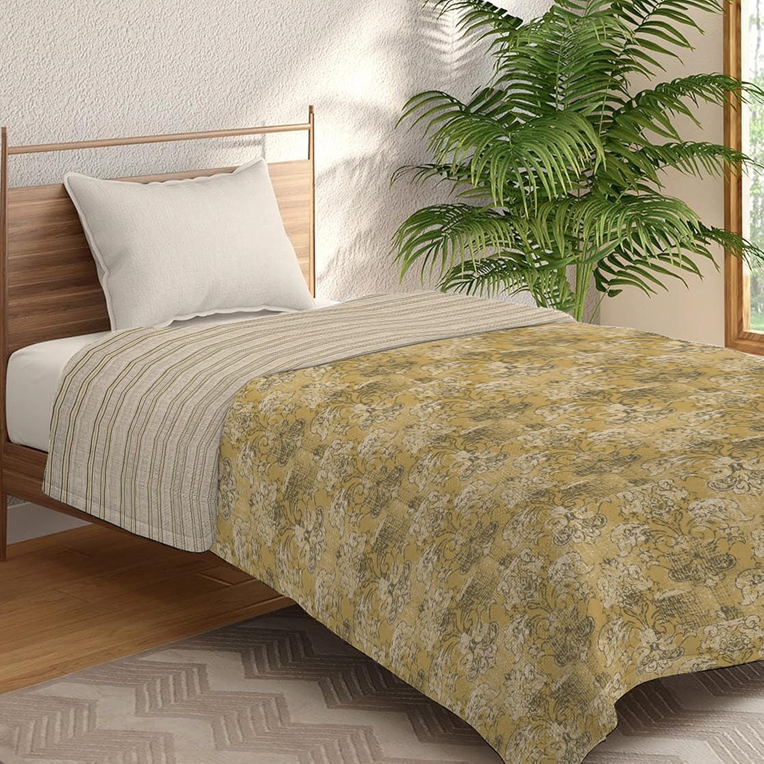 Trident Reversible Single Dohar, Microfiber, Dohar Single Bed, Single