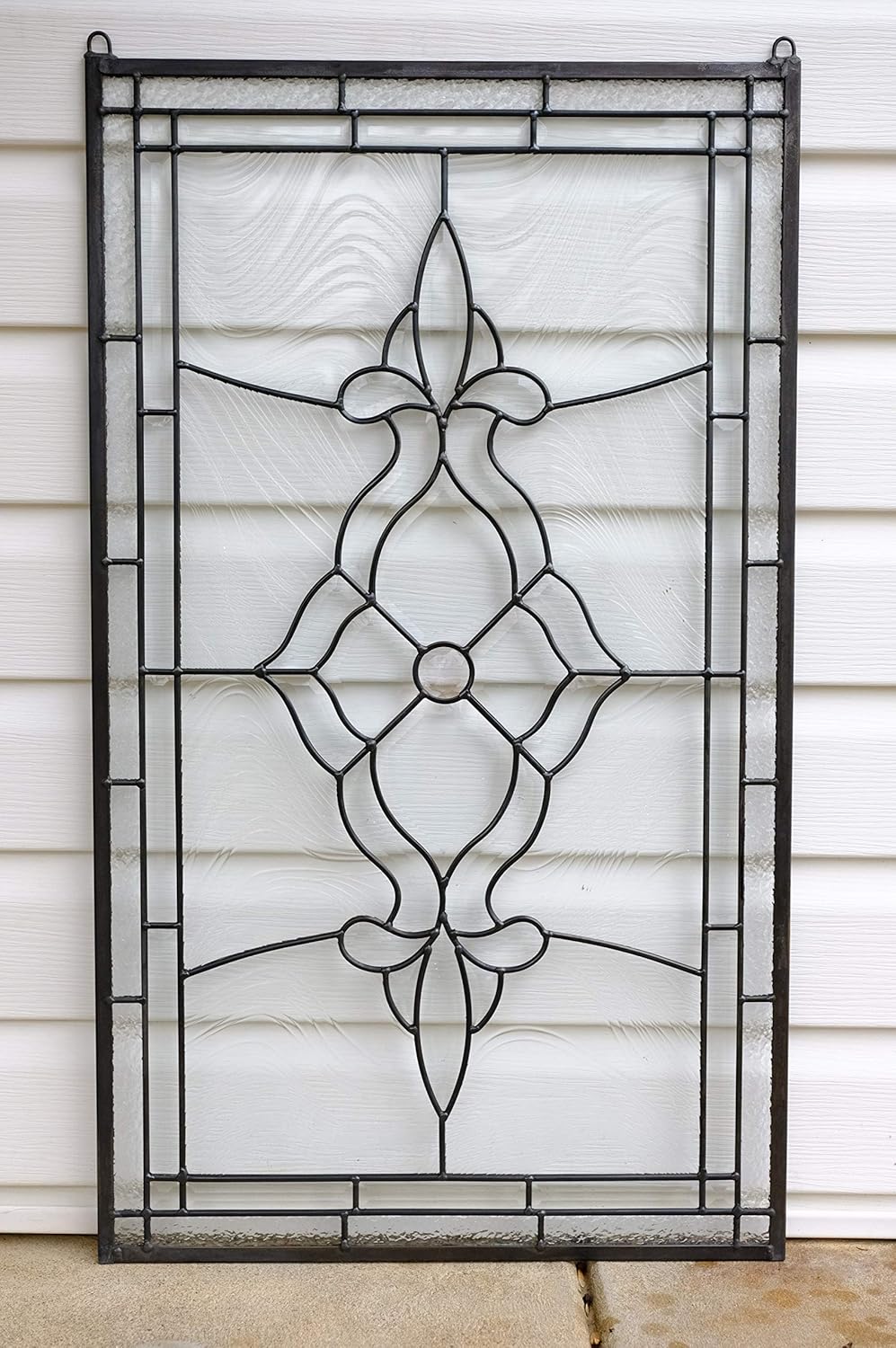 TMI ART PANEL All Clear Stained Glass Beveled Window Panel 20x34 inches TMI2034-58
