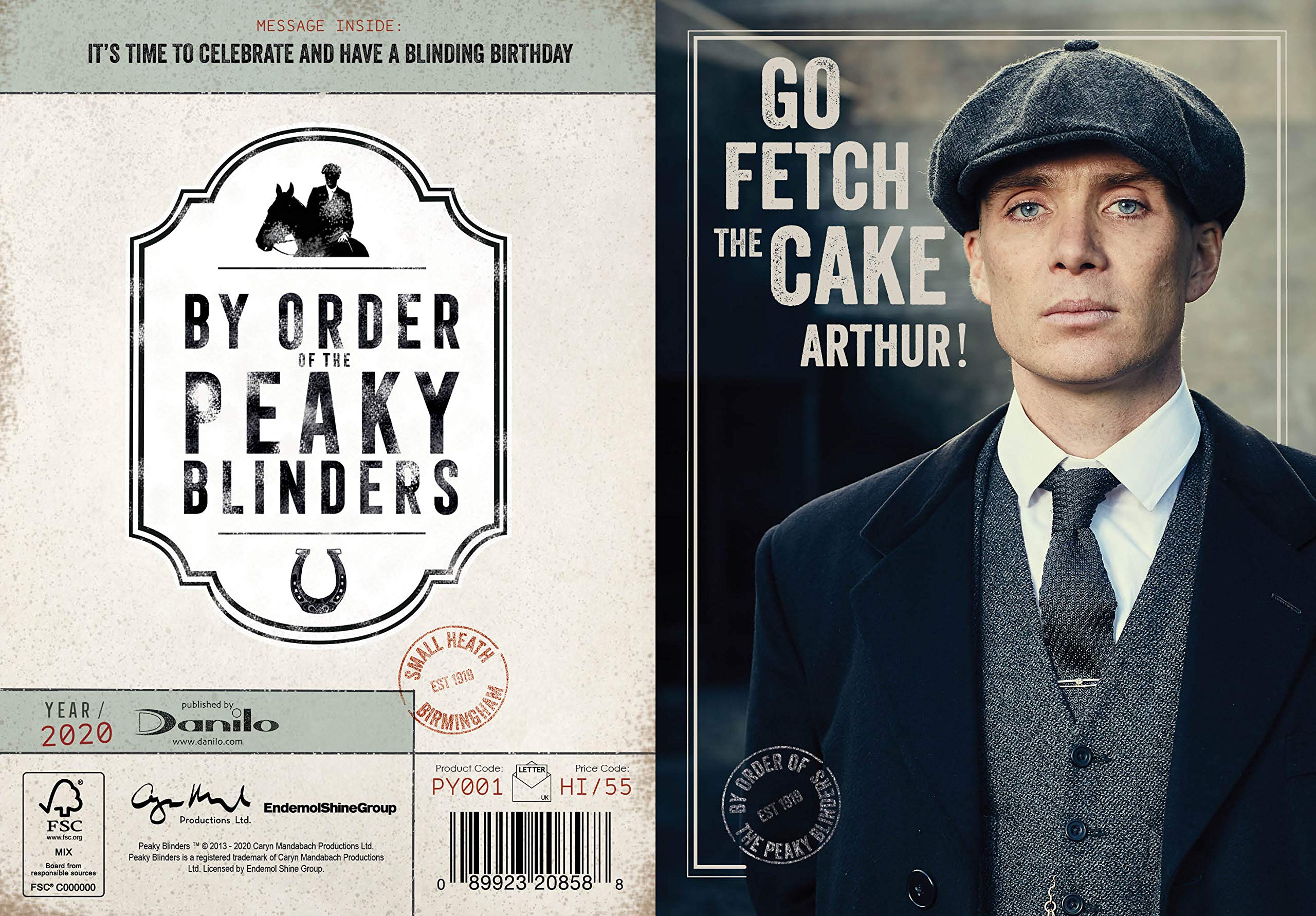Danilo Peaky Blinders, biglietto di auguri di compleanno, multicolore, 7 x 6