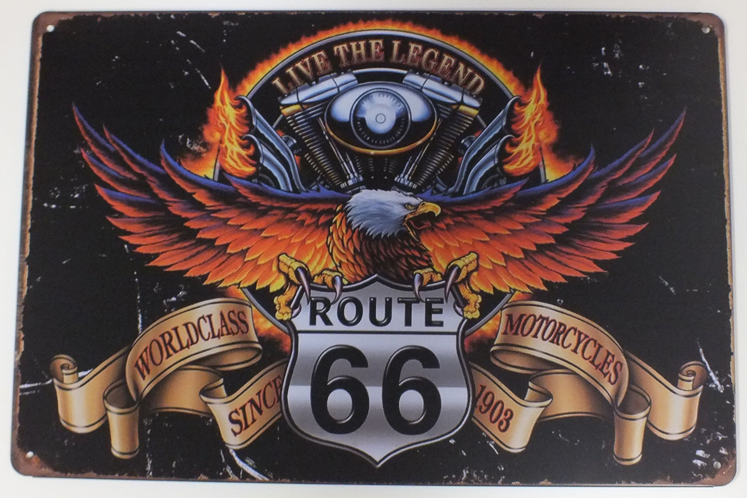 Tin Metal Sign Plaque Bar Pub Vintage Retro Wall Decor Poster Home Club Tavern Wall Door (30 x 20 cm) - UK Company (226 - World Class Motorcycles)