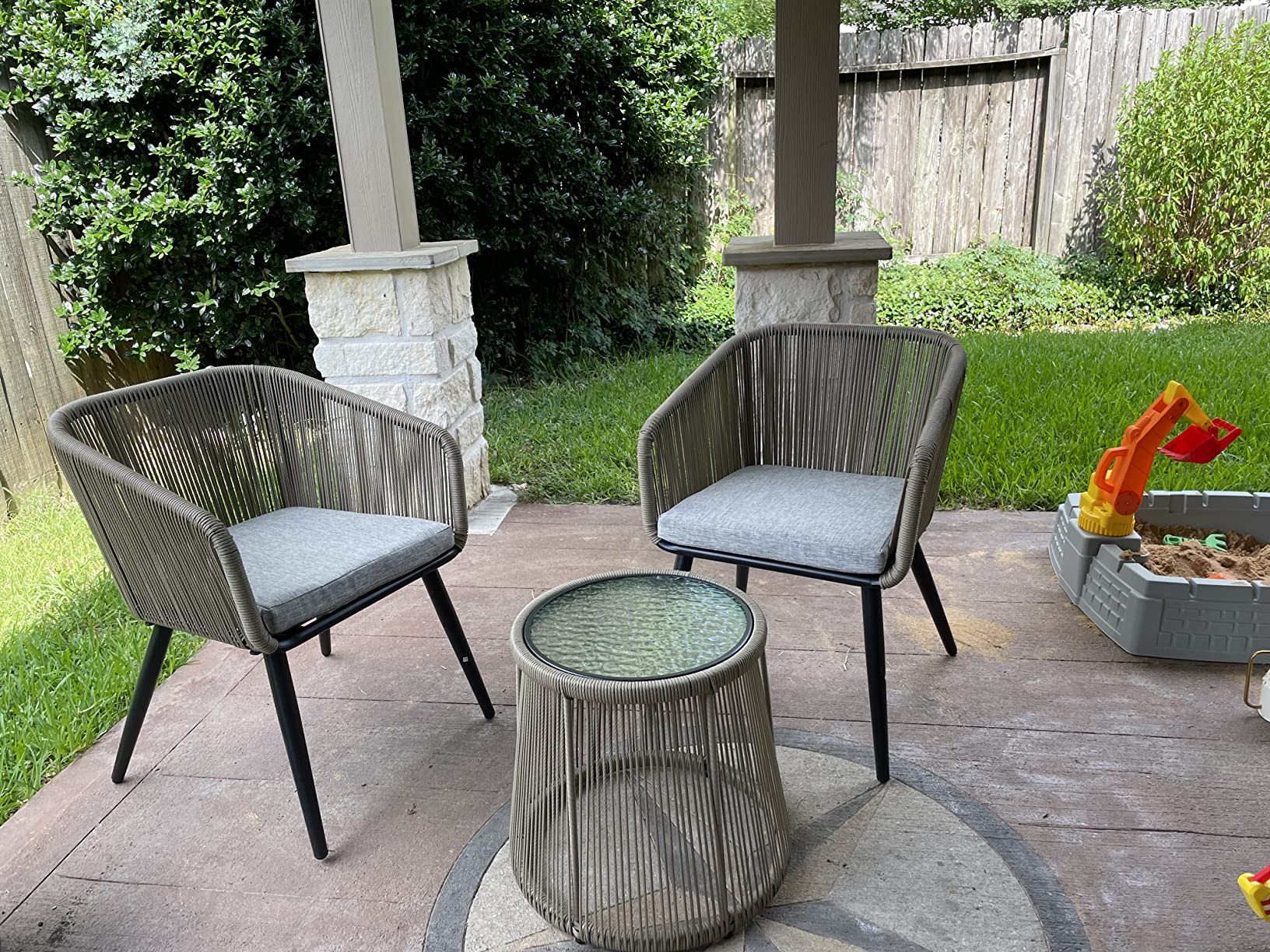 50/mo Finance EAST OAK Patio Furniture Set 3Piece, Outdoor