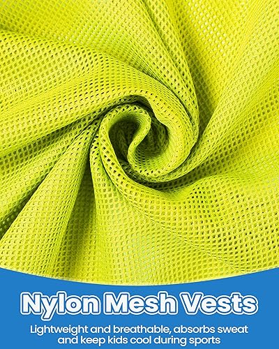 Miniatura 4 de Pasimy 36 piezas Pinnies Youth Scrimmage Chalecos juveniles para deportes niños fútbol baloncesto Jersey práctica de fútbol Pinnies