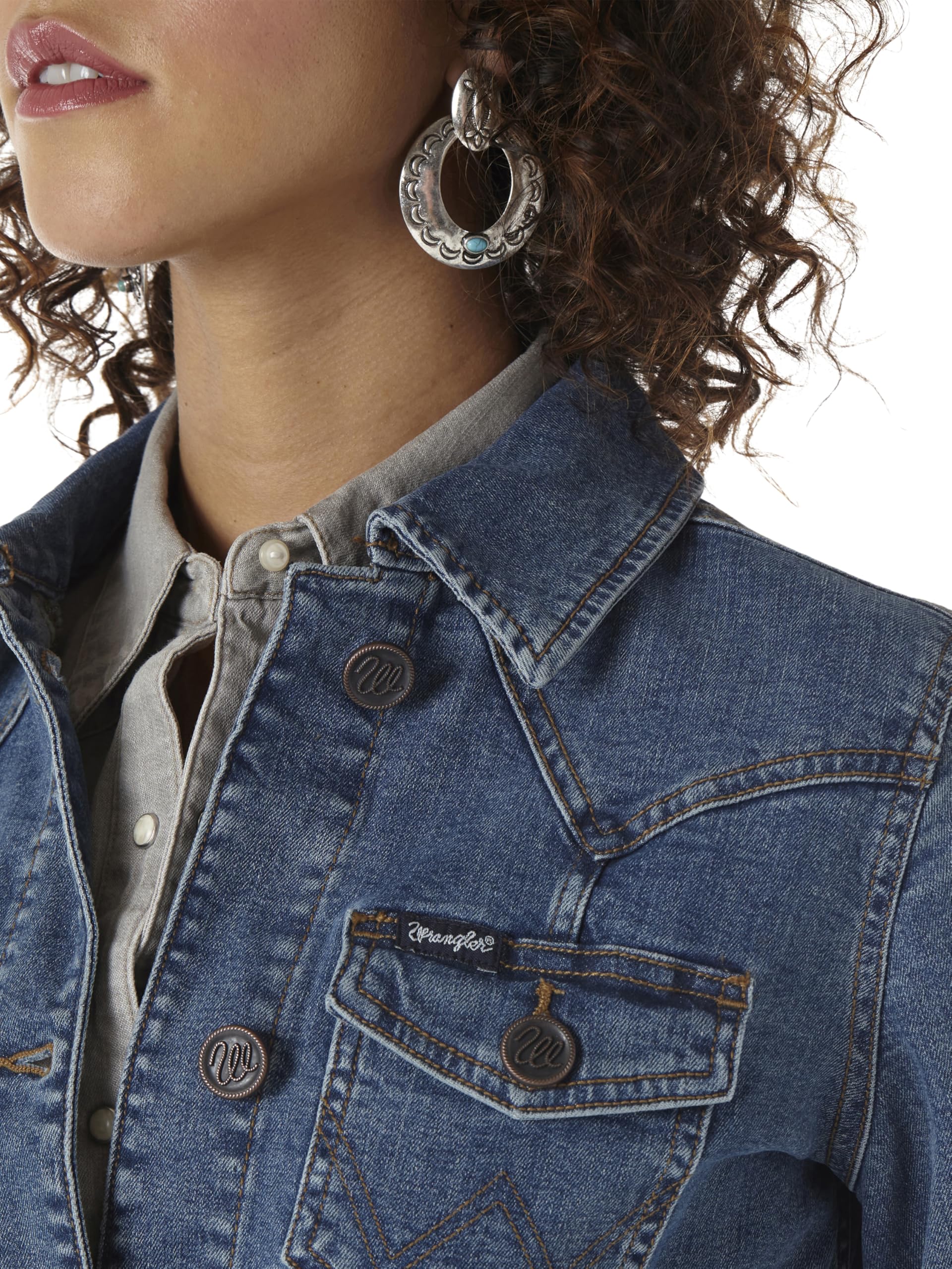 Wrangler Retro Western Denim Jacket Chaqueta vaquera Mujer (Pack de 1)