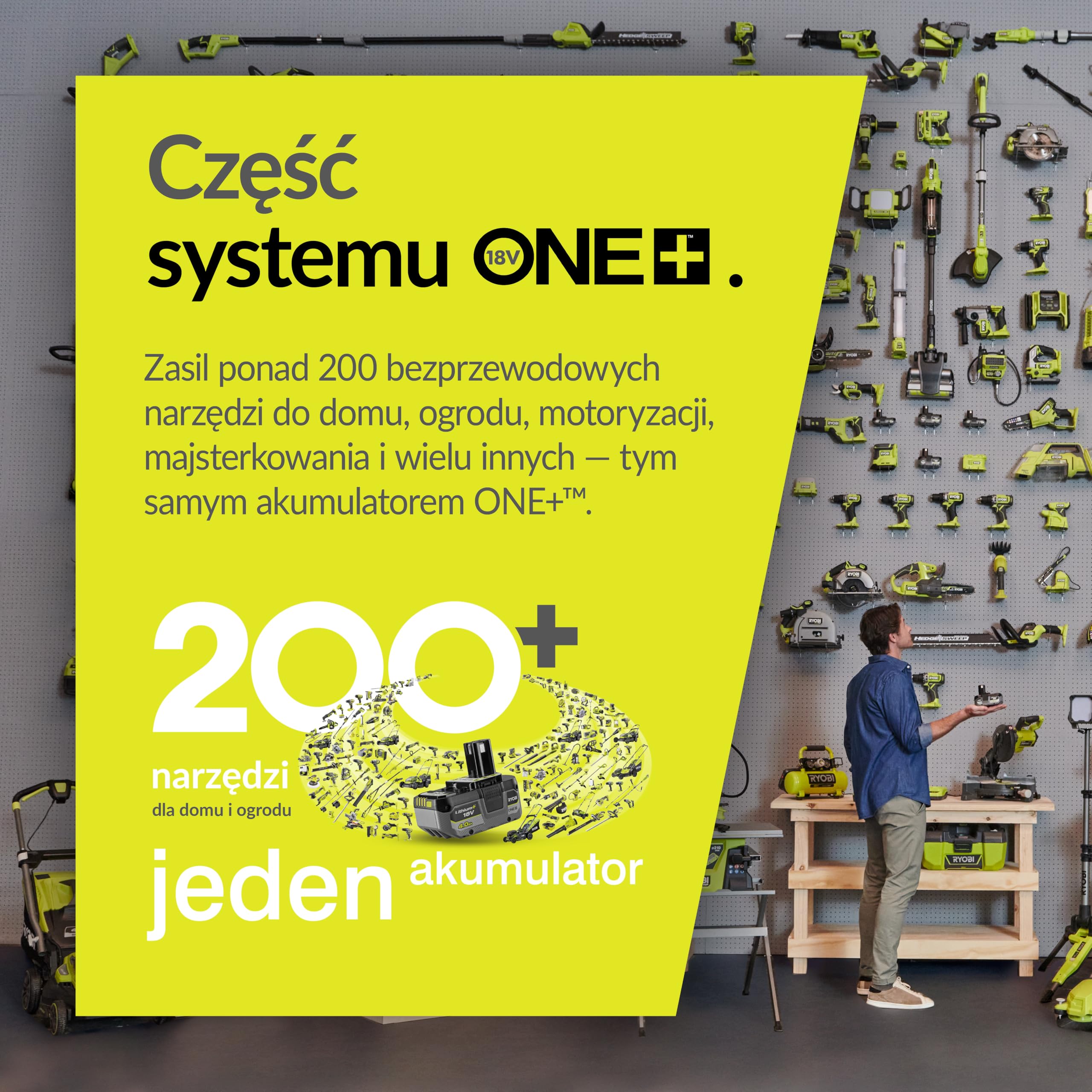 Ryobi Siewnik 18V OSS1800, Wersja bez Akumulatora i Ładowarki
