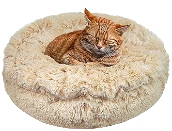 BESSIE AND BARNIE Ultra Plush Blondie Deluxe Luxury Shag Dog/Pet Lily Pod Bed Machine Washable