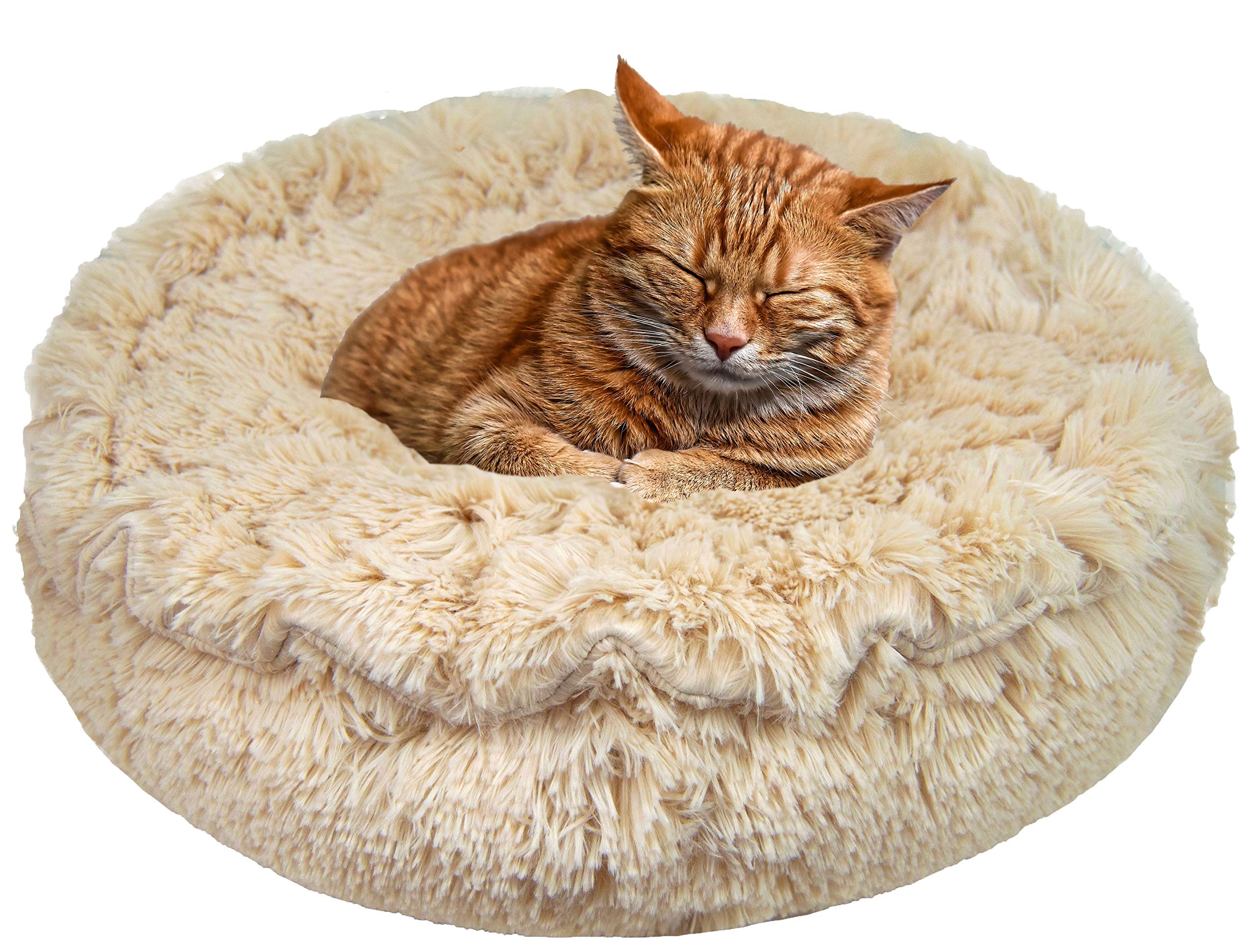 Bessie and Barnie Ultra Plush Blondie Deluxe Luxury Shag Dog/Pet Lily Pod Bed Machine Washable