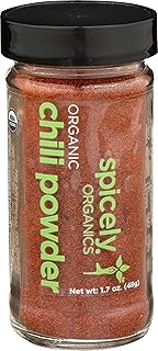 Spicely Organics Chili Powder 1.70 Ounce Jar Certified Gluten Free