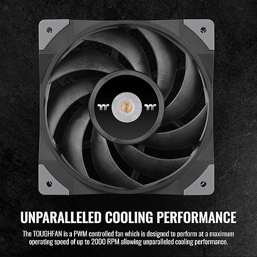 Miniatura 3 de Thermaltake TOUGHFAN 14 Negro PWM 5002000rpm - Ventilador de radiador circular de alta presión estática de 140 mm con sistema de montaje