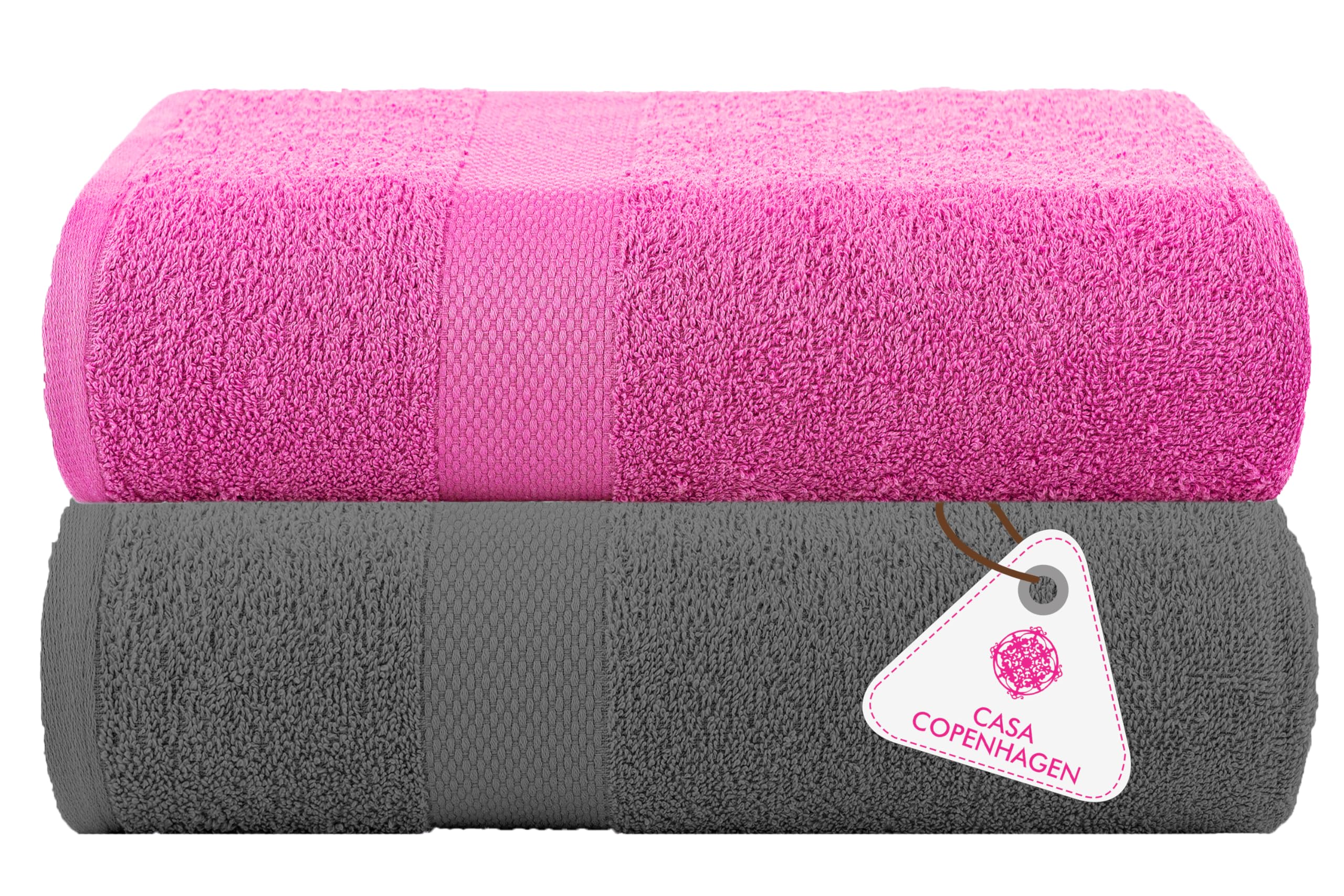 Casa Copenhagen, Super Soft Feather Lite Collection 2 Pieces 100% Cotton Large Bath Towel (Size : 75 x 150 cm) - Pine Grey & Pink (B0DHVCS2FT) Amazon Price History, Amazon Price Tracker