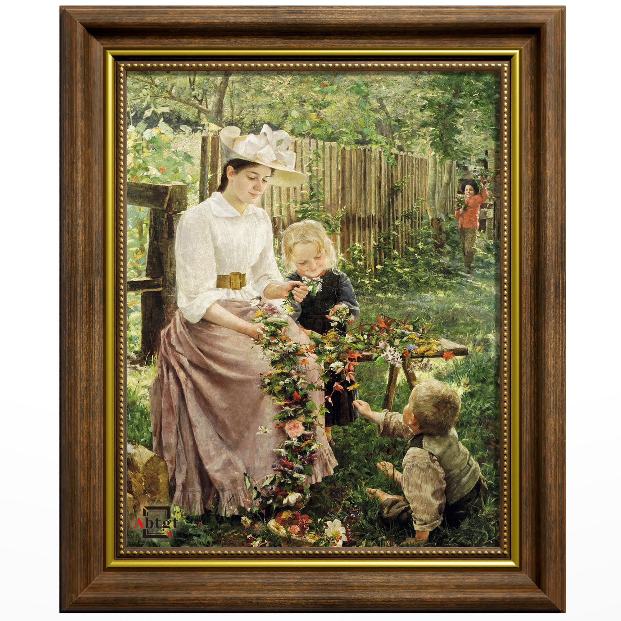 Abtgt Vintage Style 8x10 Picture Frame, Made of Tempered Real Glass for Tabletop or Wall Mount, 8 x 10 Photo Frame for Home Decor, Brown