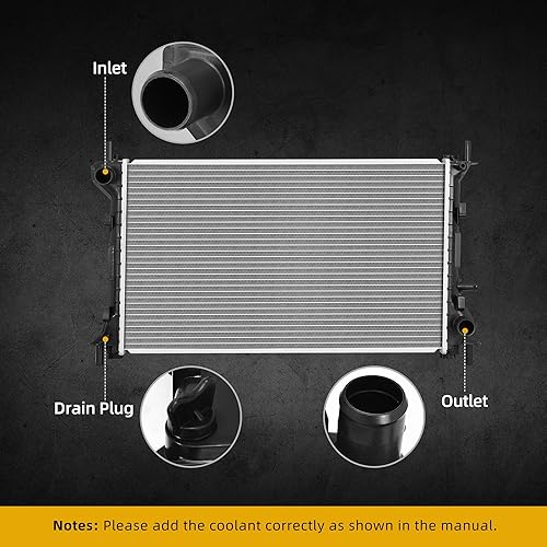 Miniatura 20 de DWVO Radiador compatible con Ford F-150 F-200 F-250 F-250 HD F-350 Bronco 5.0L 5.8L V8 DWRD1083