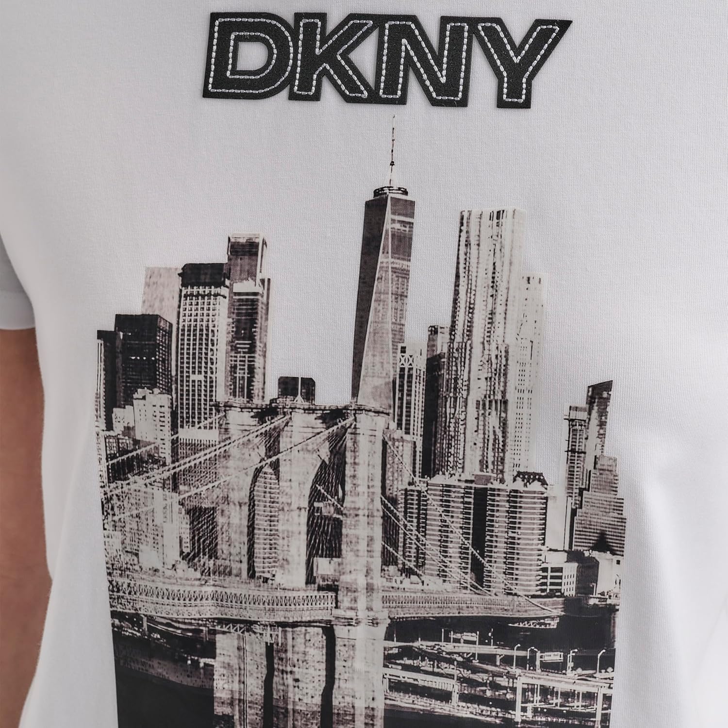 DKNY Womens Short Sleeve NYC Skyline Logo T-Shirt - Image 6