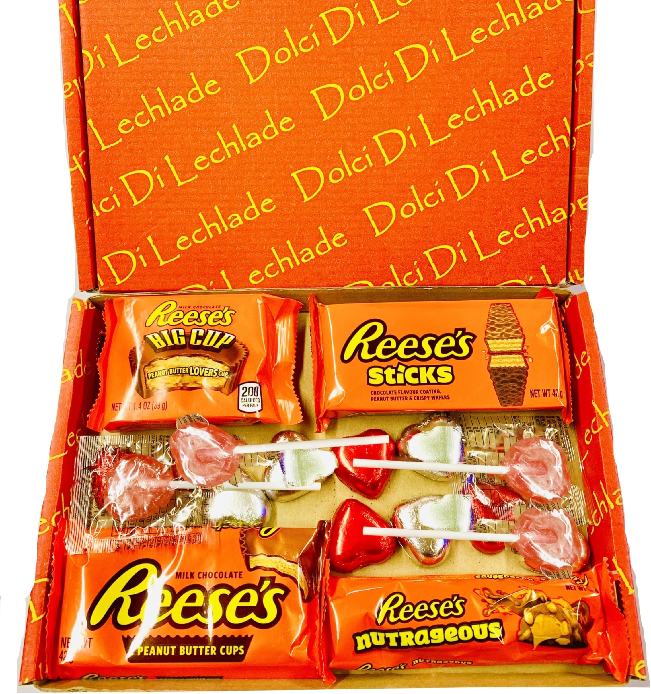 Reese’s Valentines Day Love Hearts Gift Box Chocolate Peanut Butter by Dolci Di Lechlade American Sweets Mothers Day Reeses Cupid Birthday