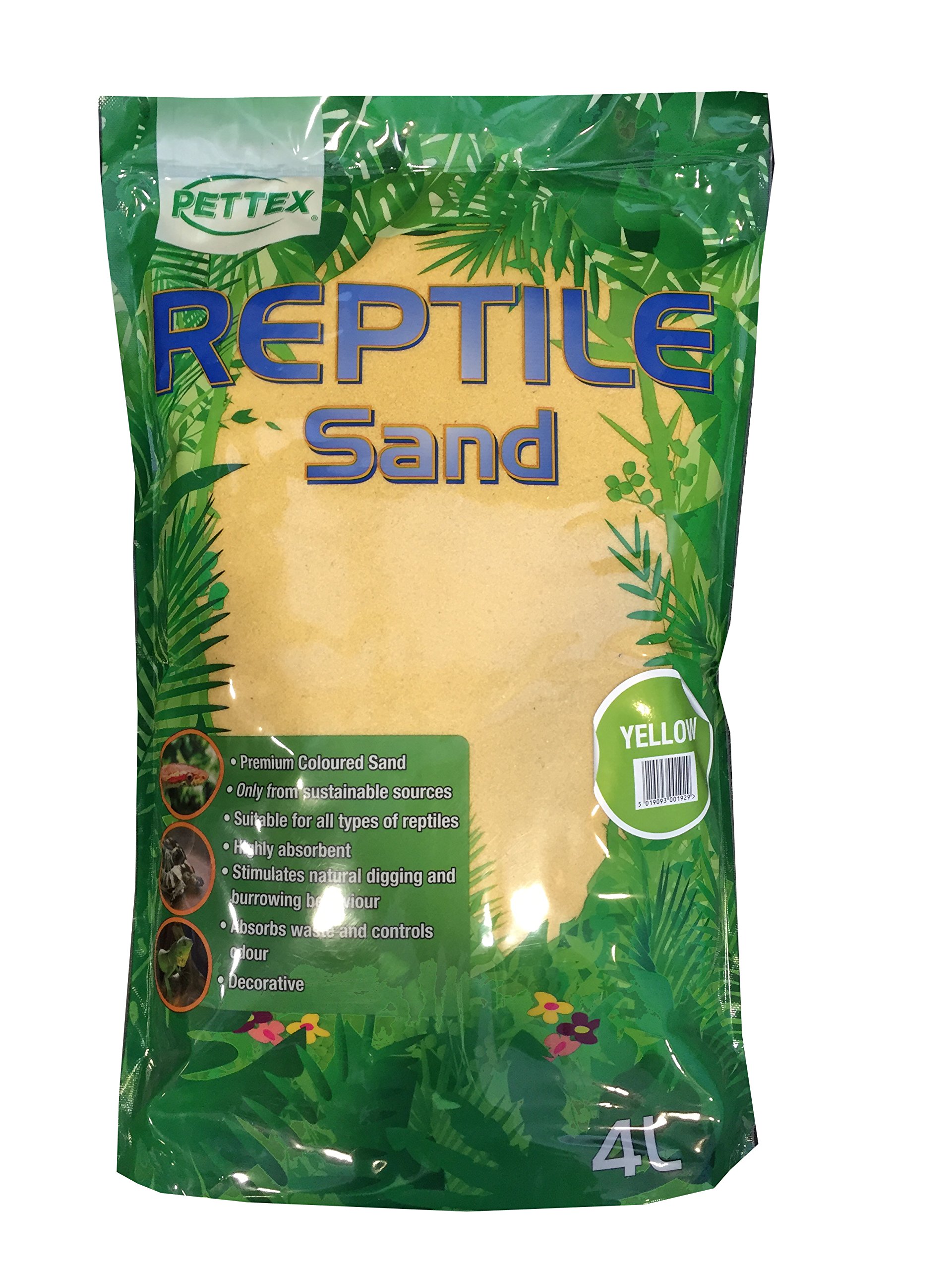 PettexReptile Coloured Calci Sand 4L Yellow