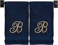 Vista 25 de Toallas de mano beige para baño, monogramadas, toallas turcas de algodón de lujo, bordadas en Estados Unidos, juego de 2, elige el color y la letra