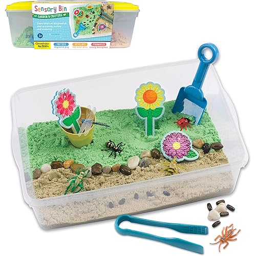 Creativity for Kids Sensory Bin: Garden and Critters - Pretend Play, Flower Garden Preschool Toys
