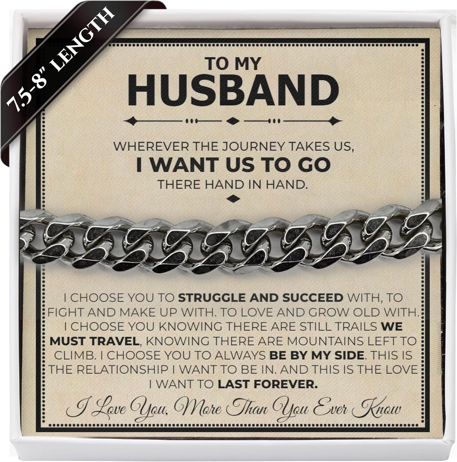 Love You This Much Classic Steel Bracelet