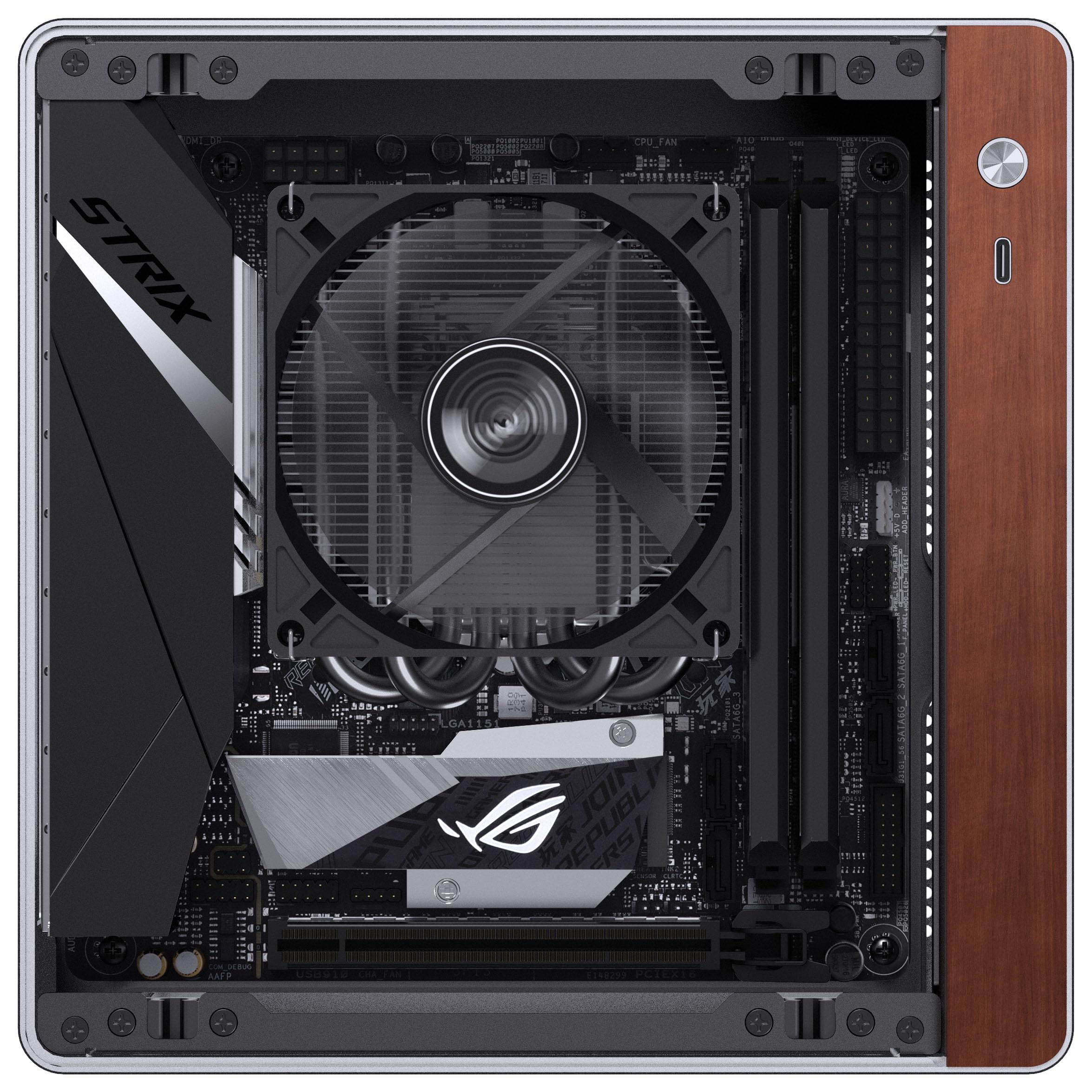 Jonsbo N10 Case PC Argento – Mini-Tower per Mini-ITX, con 2 ventole, fino a 4x SSD da 2,5 pollici, case compatto per HTPC, NAS e sistemi Office