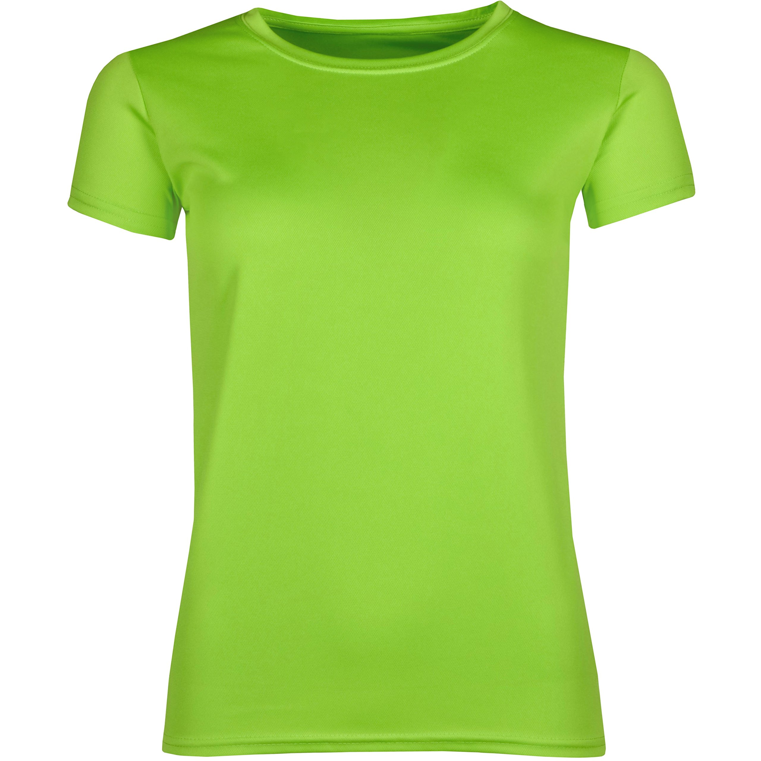 Ladies Breathable Performance Sports T Shirt (S, Lime Green)