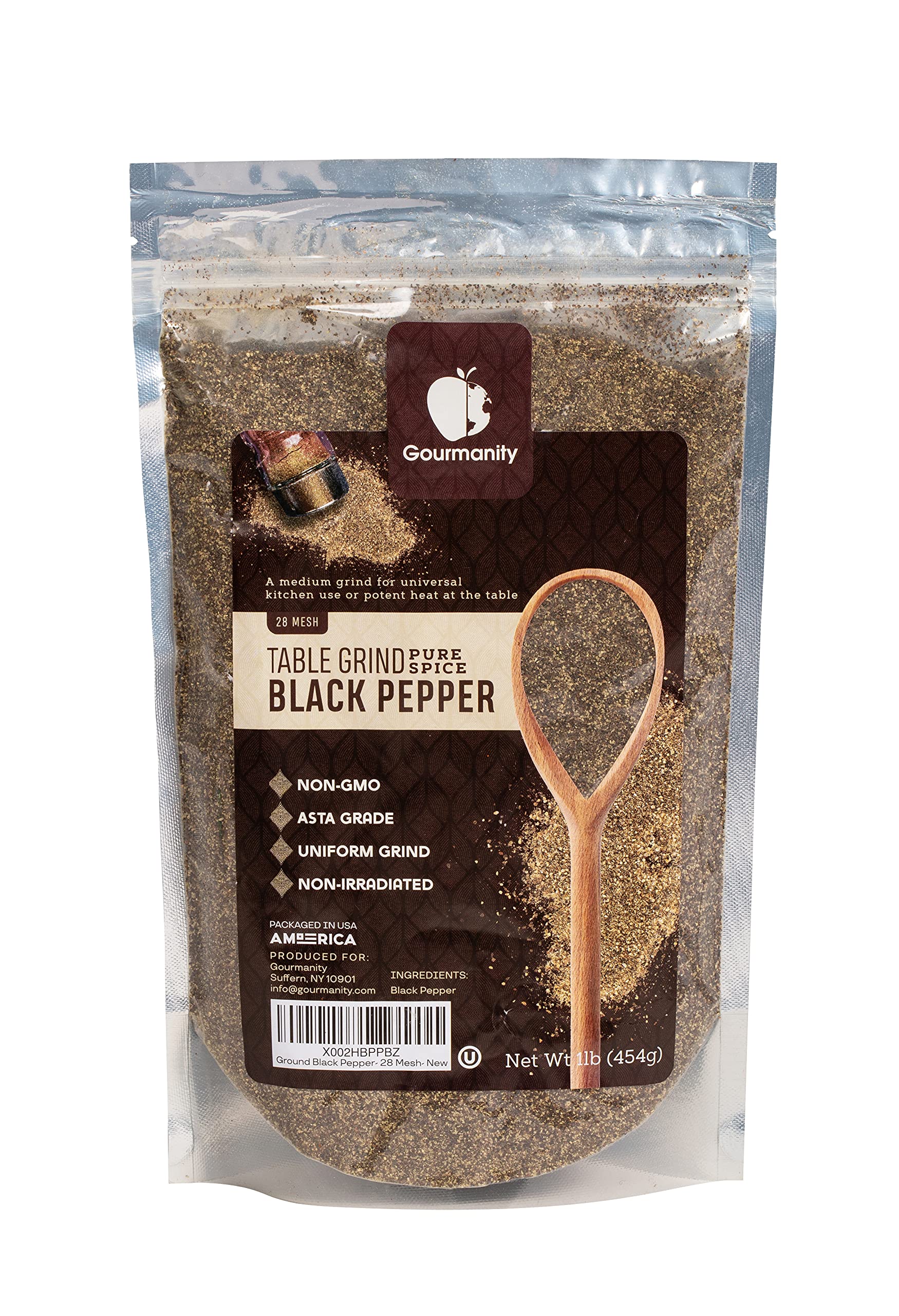 Buy Gourmanity 1lb Table Grind Black Pepper 28 Mesh, Black Pepper