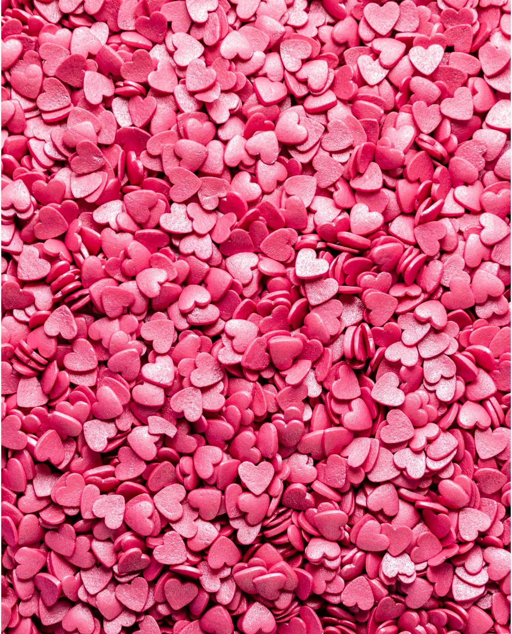 Simply Topps Glimmer Hearts Sugar Sprinkles, Deep Pink, 25 Grams