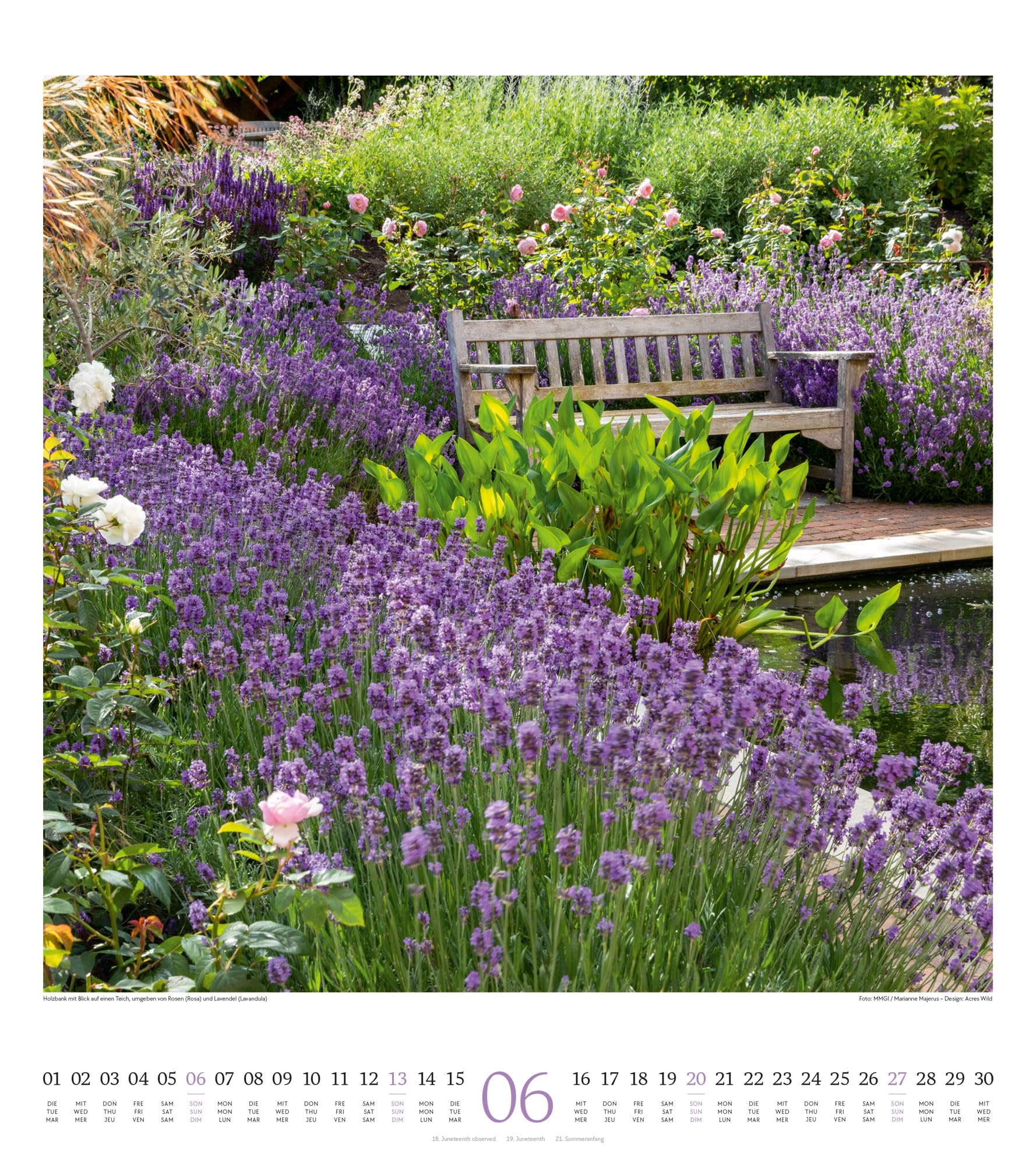Paradiesische Gärten Kalender 2027 48x54 cm Hochformat Garten-Kalender