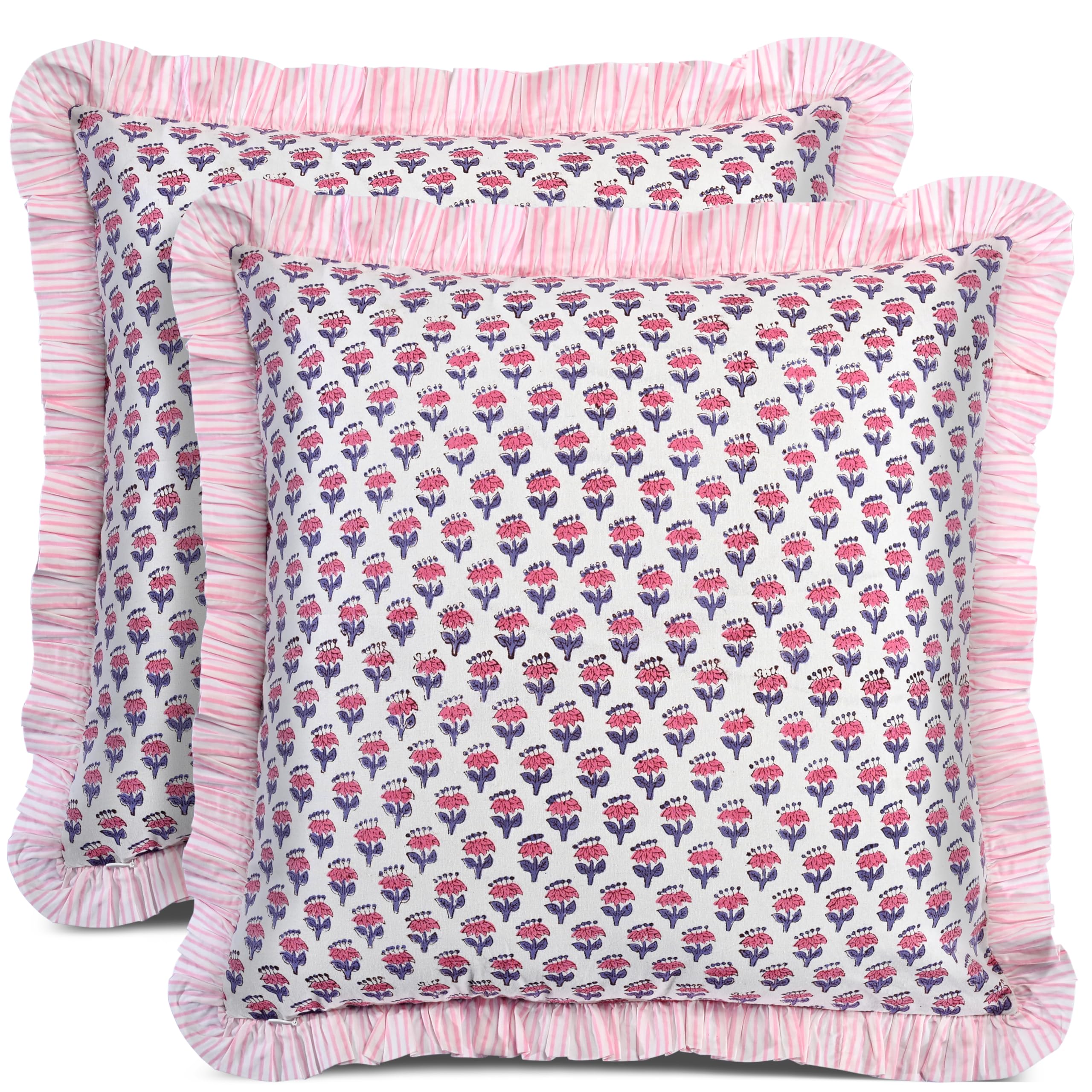 Housse de coussin à volants bohème CPC pour embellir votre canapé ou fauteuil de terrasse