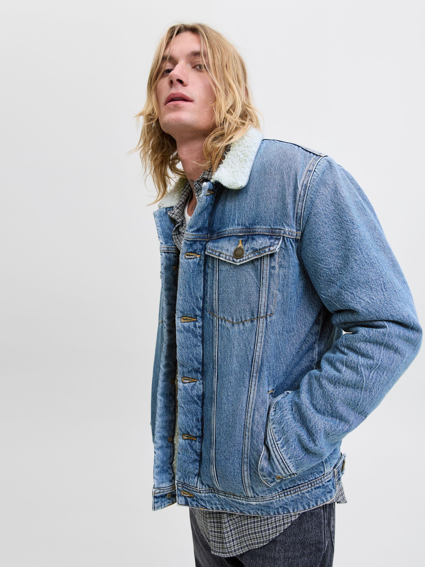 JACK & JONES Jjijean Jjjacket W. Sherpa Sq 024 Sn Jjijean Jjjacket W. Sherpa Sq 024 Sn Hombre (Pack de 1)