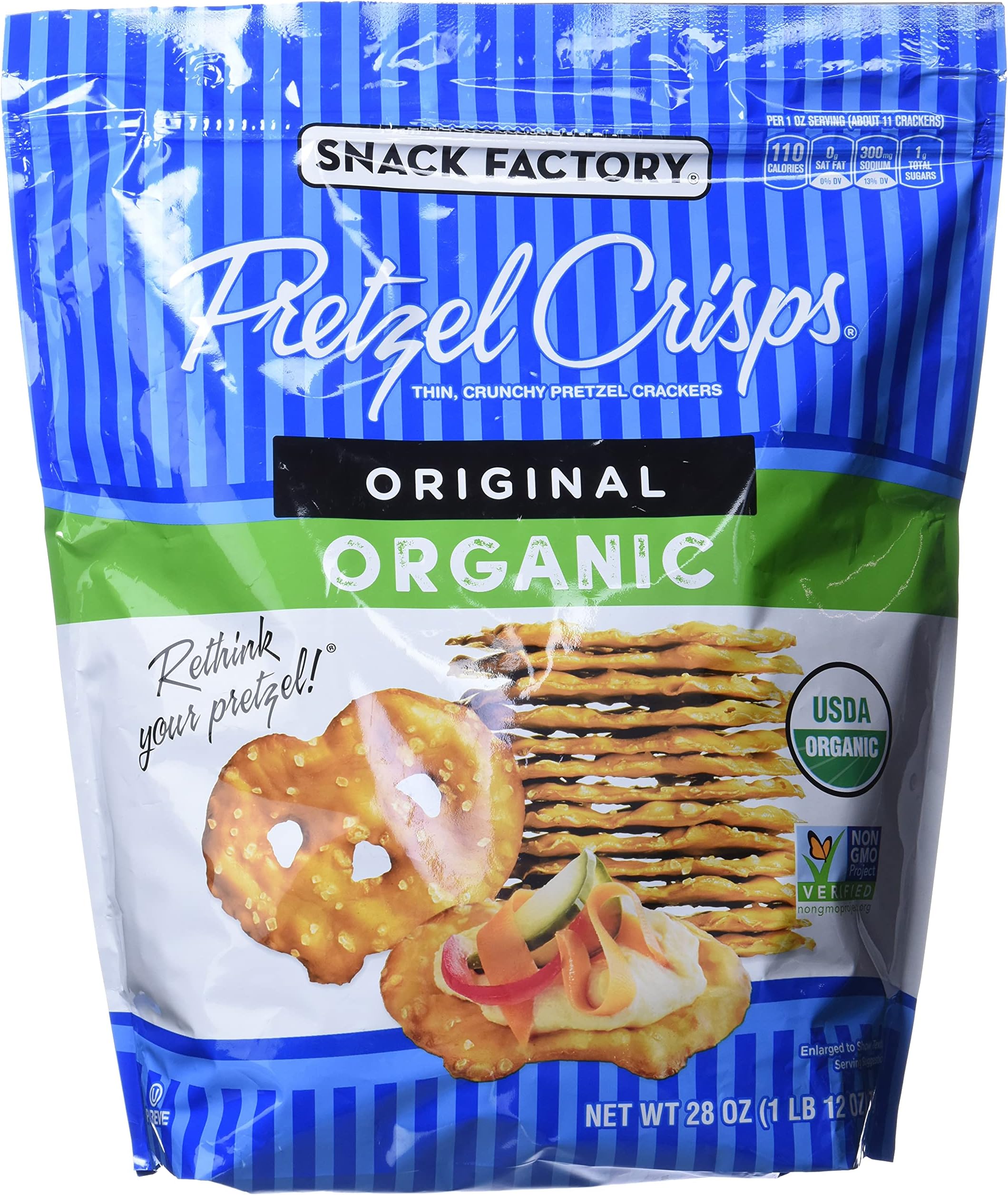 Pretzel Crisps, Original ORGANIC, 28 oz Bag