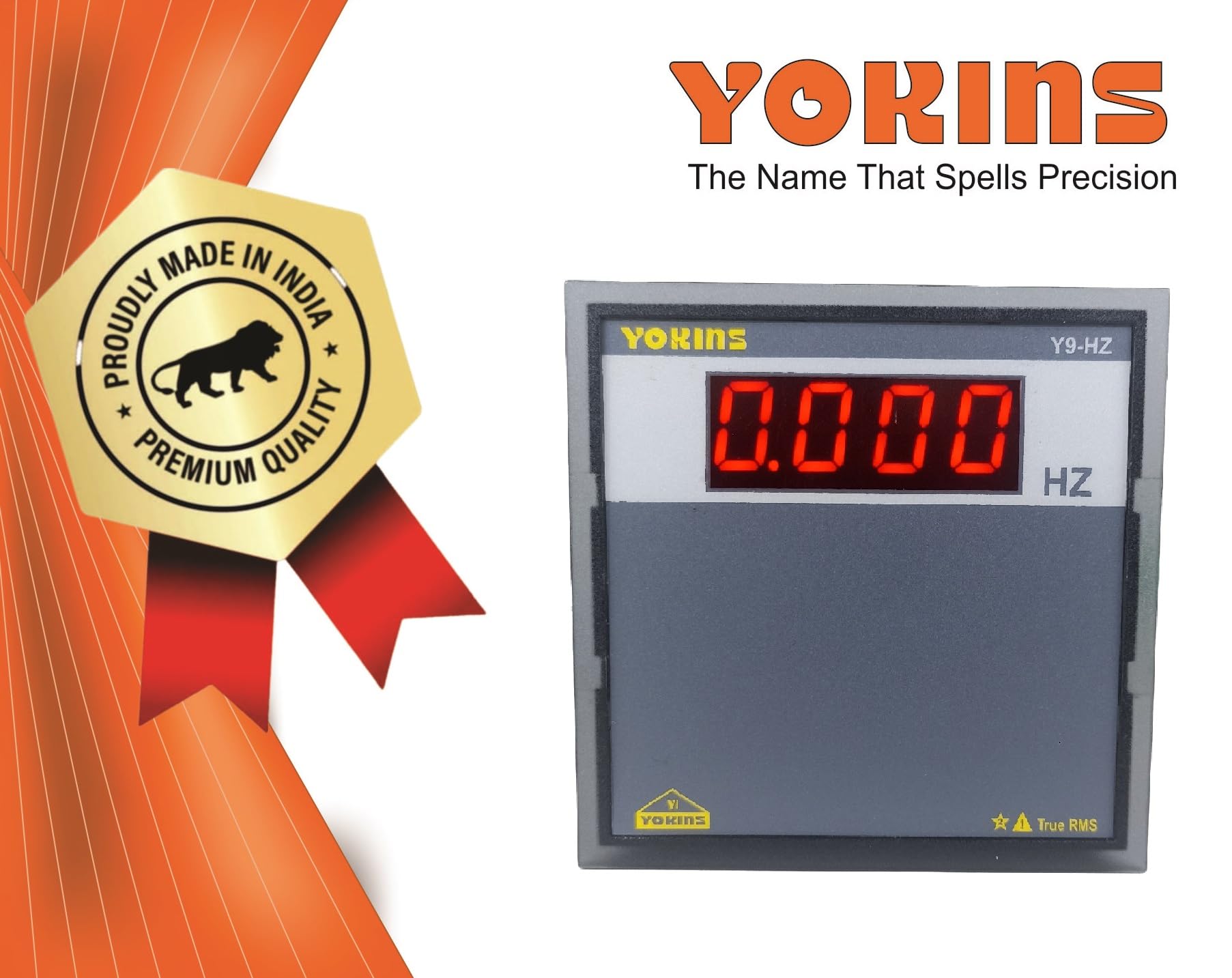 Yokins True RMS Digital Frequency meter Y9-Hz, With frequency measurement Range 30-400Hz at Voltage range 15-600V AC, used for measurement of AC Frequency, comes with One year Warranty (Size 96x96) - Image 7 thumbnail
