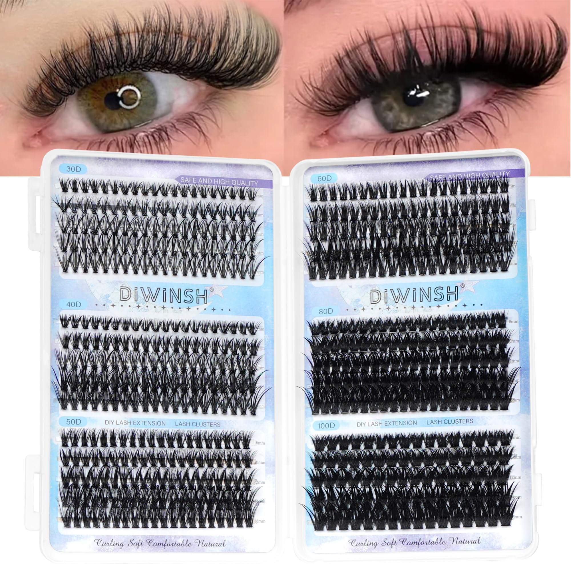 500 Extension Per Ciglia Pre-assemblate Fatte A Mano: 3D-8D - Foto 3