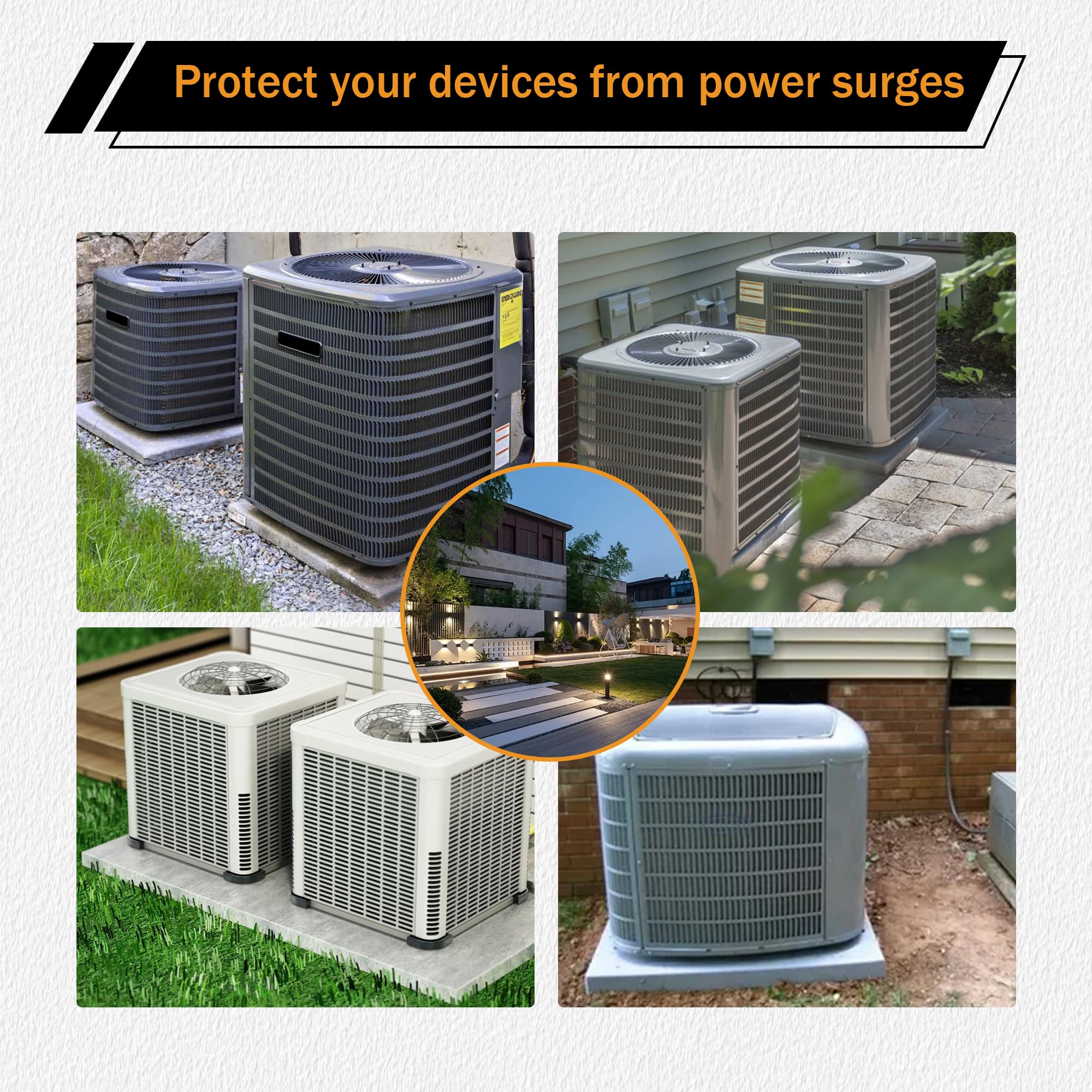 Dispositivo de protección universal contra sobretensiones HVAC de 120/240 VCA, protección completa contra sobretensiones, protector con tecnología TPMOV para AG3000, carcasa impermeable