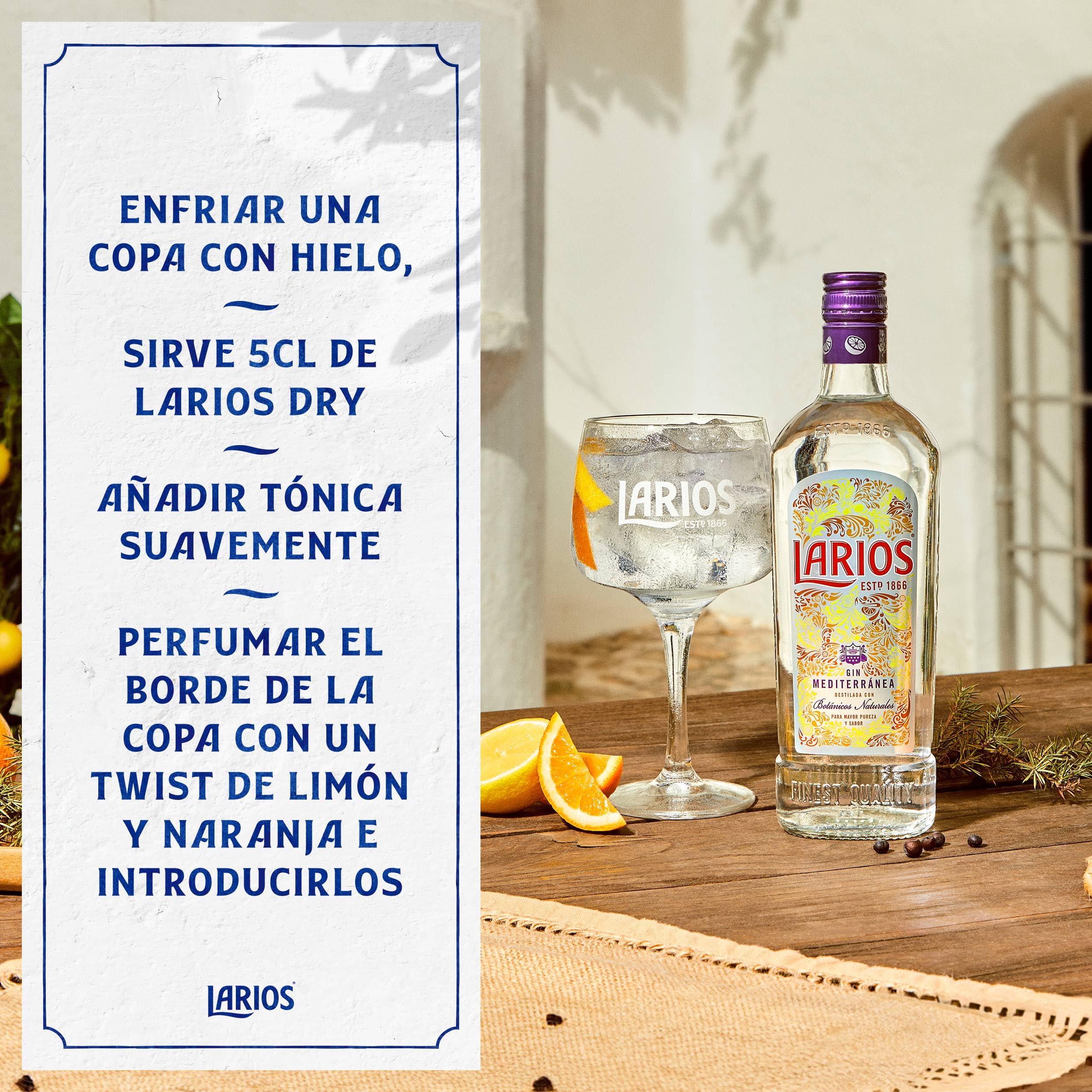 Larios Ginebra Mediterránea Dry Gin 1.5L