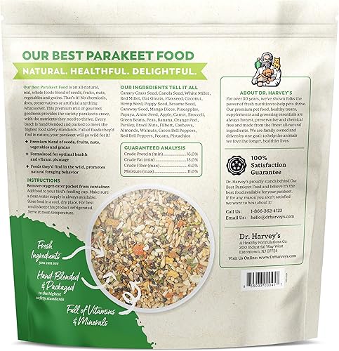 Miniatura 7 de Dr Harveys Our Best Parakeet Food All Natural Daily Food for Budgies and Parakeets