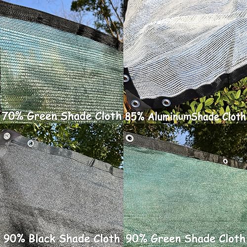 Miniatura 5 de Lona de malla resistente 90% negra de 6 x 12 pies, borde sellado con ojales para cubierta de plantas al aire libre, patio, tomates, granero,