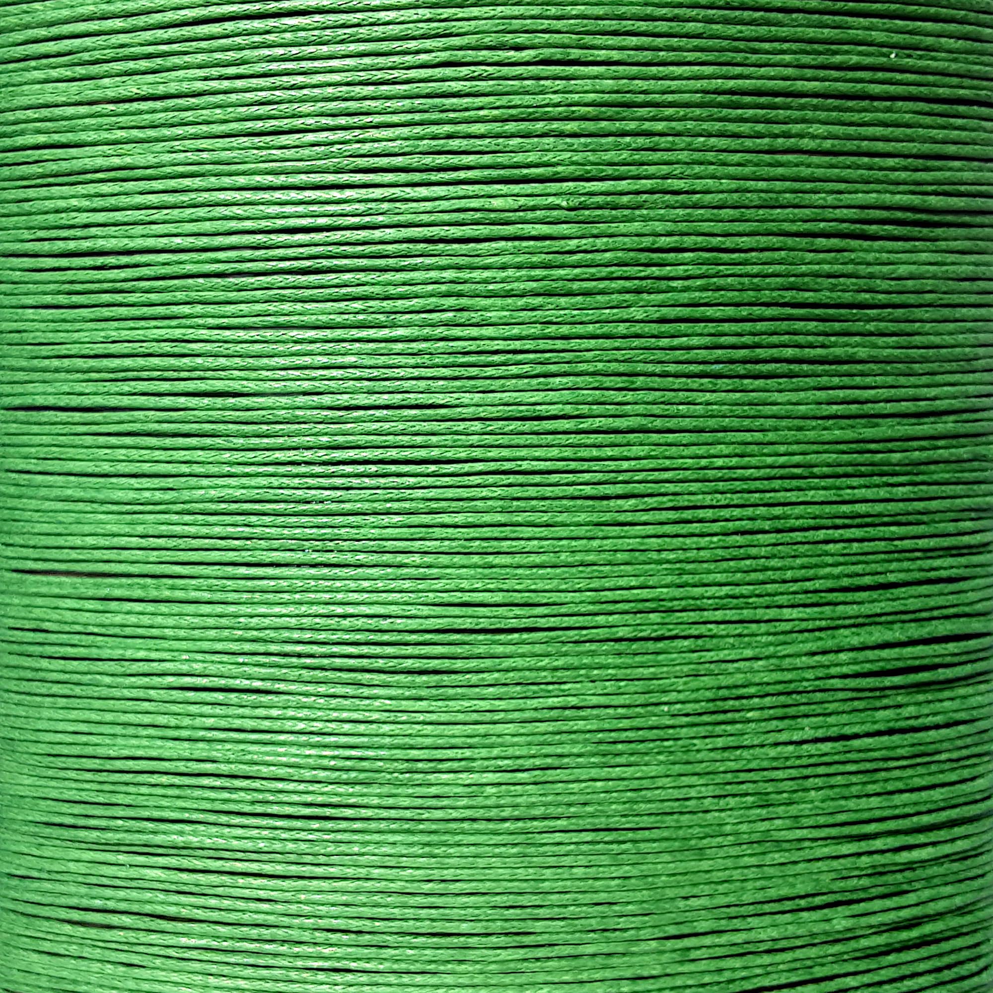 Mart-Mon 19. Apple Green Waxed Cotton Cord 1Mm,10M Jewellery Making & Bracelet Necklace Craft (19. Apple Green)