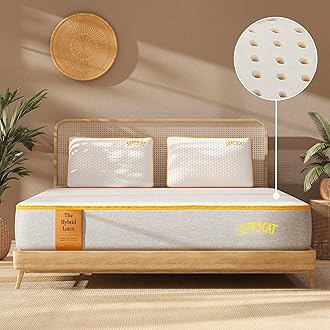 SleepyCat Hybrid Latex Mattress | Firm Orthopedic Support | Pinhole Technology for Airflow & Memory Foam for Back Support (King Size, 84x78x6 inches)
