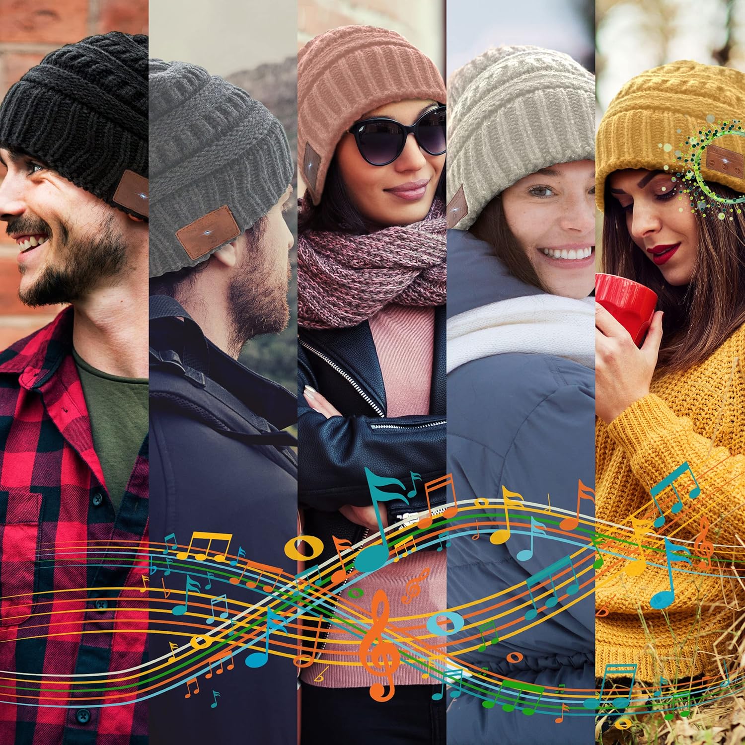 Soundbot SB210 Beanie with visible control panel