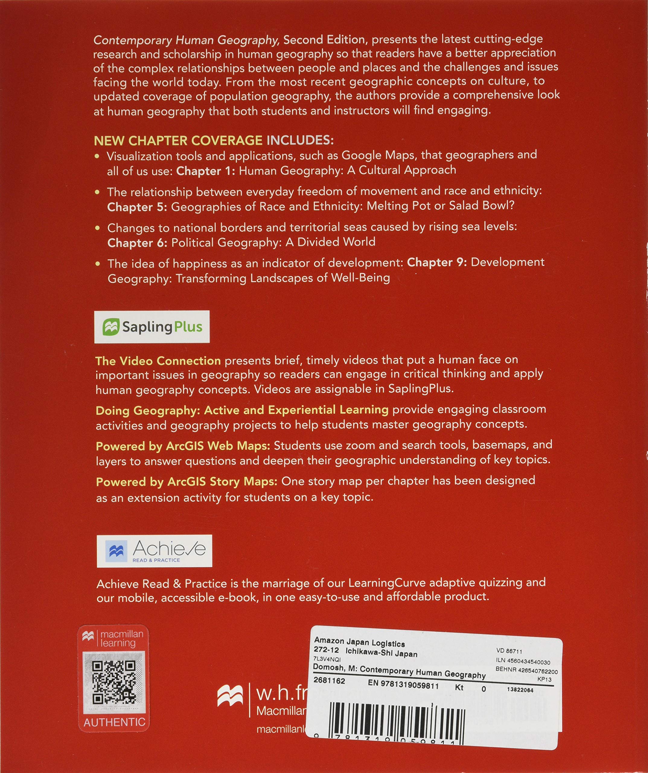 Contemporary Human Geography: Culture, Globalization, Landscape