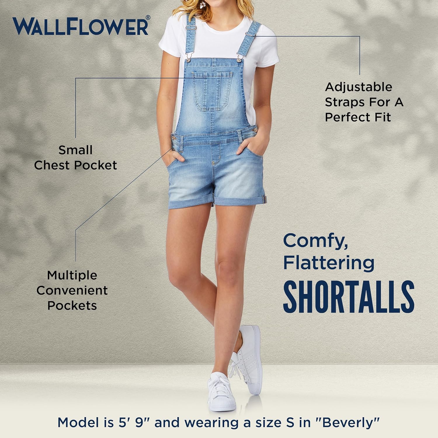 WallFlower Women's Shortalls Juniors (Standard and Plus) - Image 5