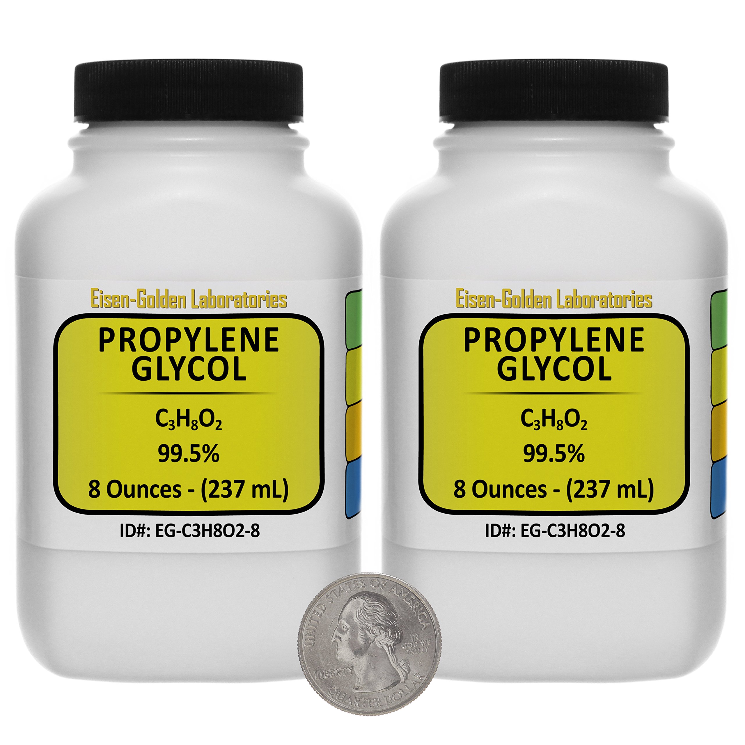 Propylene Glycol [C3H8O2] 99.5% USP Food Grade 1 Lb in Two Space-Saver Bottles